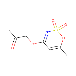 CC(=O)COC1=NS(=O)(=O)OC(C)=C1 ZINC000299834386