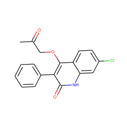 CC(=O)COc1c(-c2ccccc2)c(=O)[nH]c2cc(Cl)ccc12 ZINC000013761244