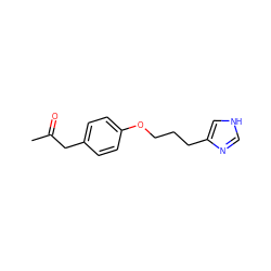 CC(=O)Cc1ccc(OCCCc2c[nH]cn2)cc1 ZINC000013814579