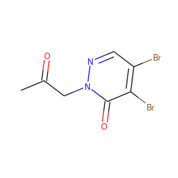 CC(=O)Cn1ncc(Br)c(Br)c1=O ZINC000001392646