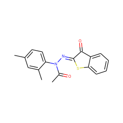 CC(=O)N(/N=C1\Sc2ccccc2C1=O)c1ccc(C)cc1C ZINC000008686418