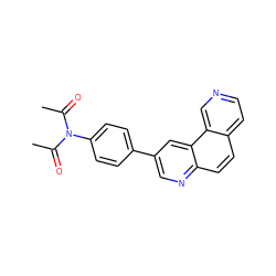 CC(=O)N(C(C)=O)c1ccc(-c2cnc3ccc4ccncc4c3c2)cc1 ZINC000028957589