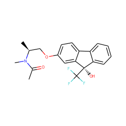 CC(=O)N(C)[C@@H](C)COc1ccc2c(c1)[C@](O)(C(F)(F)F)c1ccccc1-2 ZINC000144828625