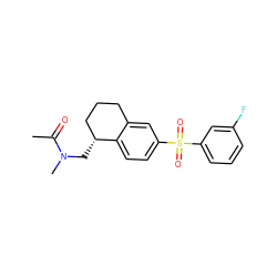 CC(=O)N(C)C[C@@H]1CCCc2cc(S(=O)(=O)c3cccc(F)c3)ccc21 ZINC000049046880