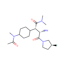 CC(=O)N(C)C1CCC([C@H](C(=O)N(C)C)[C@H](N)C(=O)N2CC[C@H](F)C2)CC1 ZINC000014963977