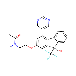 CC(=O)N(C)CCOc1cc(-c2cncnc2)c2c(c1)[C@](O)(C(F)(F)F)c1ccccc1-2 ZINC000143498347