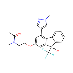 CC(=O)N(C)CCOc1cc(-c2cnn(C)c2)c2c(c1)[C@](O)(C(F)(F)F)c1ccccc1-2 ZINC000144844902