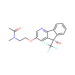 CC(=O)N(C)CCOc1cnc2c(c1)[C@](O)(C(F)(F)F)c1ccccc1-2 ZINC000144835400