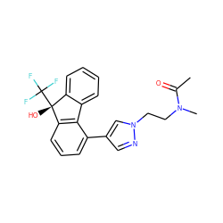 CC(=O)N(C)CCn1cc(-c2cccc3c2-c2ccccc2[C@@]3(O)C(F)(F)F)cn1 ZINC000143335675