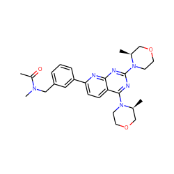 CC(=O)N(C)Cc1cccc(-c2ccc3c(N4CCOC[C@@H]4C)nc(N4CCOC[C@@H]4C)nc3n2)c1 ZINC000142404202