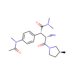 CC(=O)N(C)c1ccc([C@H](C(=O)N(C)C)[C@H](N)C(=O)N2CC[C@H](F)C2)cc1 ZINC000014963936