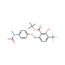 CC(=O)N(C)c1ccc(OCc2ccc(C(F)(F)F)c(O)c2C(=O)OC(C)(C)C)cc1 ZINC000038210485