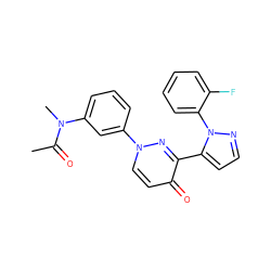 CC(=O)N(C)c1cccc(-n2ccc(=O)c(-c3ccnn3-c3ccccc3F)n2)c1 ZINC000095580357