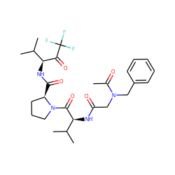 CC(=O)N(CC(=O)N[C@H](C(=O)N1CCC[C@H]1C(=O)N[C@H](C(=O)C(F)(F)F)C(C)C)C(C)C)Cc1ccccc1 ZINC000029548066