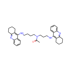 CC(=O)N(CCCCNc1c2c(nc3ccccc13)CCCC2)CCCNc1c2c(nc3ccccc13)CCCC2 ZINC000044307938