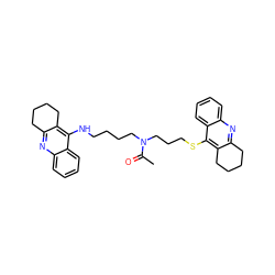 CC(=O)N(CCCCNc1c2c(nc3ccccc13)CCCC2)CCCSc1c2c(nc3ccccc13)CCCC2 ZINC000042806699