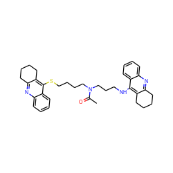 CC(=O)N(CCCCSc1c2c(nc3ccccc13)CCCC2)CCCNc1c2c(nc3ccccc13)CCCC2 ZINC000014946289