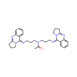 CC(=O)N(CCCN=c1c2ccccc2nc2n1CCC2)CCC/N=c1\c2ccccc2nc2n1CCC2 ZINC000254051325