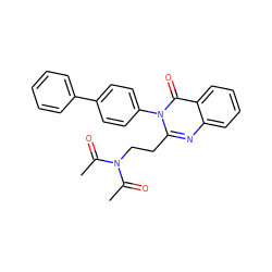 CC(=O)N(CCc1nc2ccccc2c(=O)n1-c1ccc(-c2ccccc2)cc1)C(C)=O ZINC000473170916