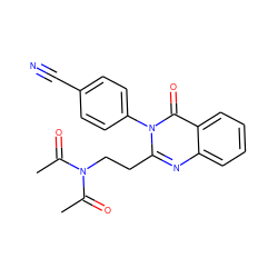 CC(=O)N(CCc1nc2ccccc2c(=O)n1-c1ccc(C#N)cc1)C(C)=O ZINC000473171801