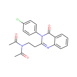 CC(=O)N(CCc1nc2ccccc2c(=O)n1-c1ccc(Cl)cc1)C(C)=O ZINC000473172469