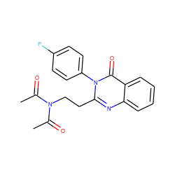 CC(=O)N(CCc1nc2ccccc2c(=O)n1-c1ccc(F)cc1)C(C)=O ZINC000473166703