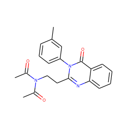 CC(=O)N(CCc1nc2ccccc2c(=O)n1-c1cccc(C)c1)C(C)=O ZINC000473154236