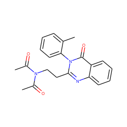 CC(=O)N(CCc1nc2ccccc2c(=O)n1-c1ccccc1C)C(C)=O ZINC000473160509