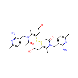 CC(=O)N(Cc1ccc(C)nc1N)/C(C)=C(/CCO)SS/C(CCO)=C(/C)N(Cc1ccc(C)nc1N)C(C)=O ZINC000028976149