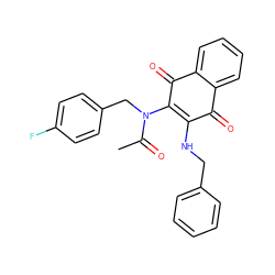 CC(=O)N(Cc1ccc(F)cc1)C1=C(NCc2ccccc2)C(=O)c2ccccc2C1=O ZINC000020445318