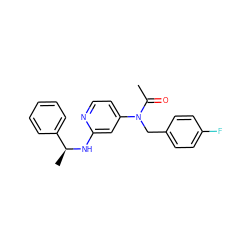 CC(=O)N(Cc1ccc(F)cc1)c1ccnc(N[C@@H](C)c2ccccc2)c1 ZINC000049072788