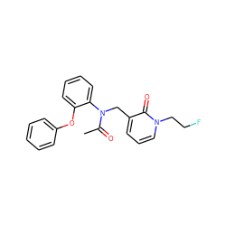 CC(=O)N(Cc1cccn(CCF)c1=O)c1ccccc1Oc1ccccc1 ZINC000084688440