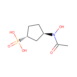CC(=O)N(O)[C@@H]1CC[C@@H](P(=O)(O)O)C1 ZINC000013644096