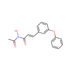 CC(=O)N(O)C(=O)/C=C/c1cccc(Oc2ccccc2)c1 ZINC000013550055