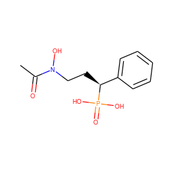 CC(=O)N(O)CC[C@@H](c1ccccc1)P(=O)(O)O ZINC000013644143