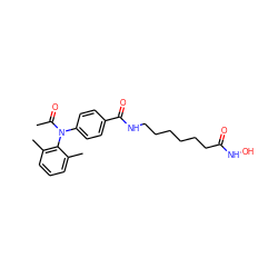 CC(=O)N(c1ccc(C(=O)NCCCCCCC(=O)NO)cc1)c1c(C)cccc1C ZINC000118145926