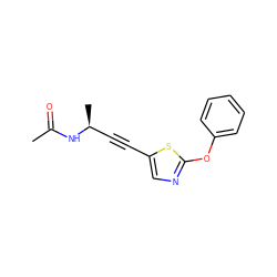 CC(=O)N[C@@H](C)C#Cc1cnc(Oc2ccccc2)s1 ZINC000036184998