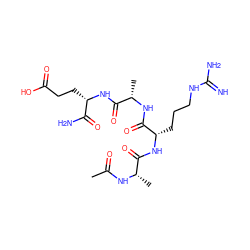 CC(=O)N[C@@H](C)C(=O)N[C@@H](CCCNC(=N)N)C(=O)N[C@@H](C)C(=O)N[C@@H](CCC(=O)O)C(N)=O ZINC000049047581