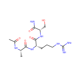 CC(=O)N[C@@H](C)C(=O)N[C@@H](CCCNC(=N)N)C(=O)N[C@@H](CO)C(N)=O ZINC000149738565