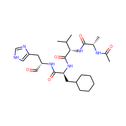 CC(=O)N[C@@H](C)C(=O)N[C@H](C(=O)N[C@@H](CC1CCCCC1)C(=O)N[C@H](C=O)Cc1c[nH]cn1)C(C)C ZINC000073198627