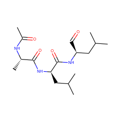 CC(=O)N[C@@H](C)C(=O)N[C@H](CC(C)C)C(=O)N[C@@H](C=O)CC(C)C ZINC000027622911