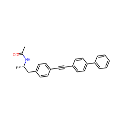 CC(=O)N[C@@H](C)Cc1ccc(C#Cc2ccc(-c3ccccc3)cc2)cc1 ZINC000113254017