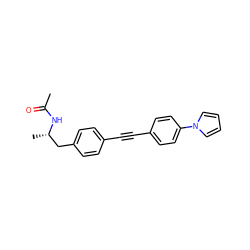 CC(=O)N[C@@H](C)Cc1ccc(C#Cc2ccc(-n3cccc3)cc2)cc1 ZINC000113242886