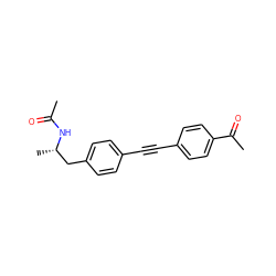 CC(=O)N[C@@H](C)Cc1ccc(C#Cc2ccc(C(C)=O)cc2)cc1 ZINC000113410556