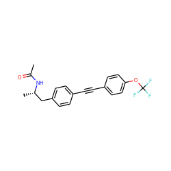 CC(=O)N[C@@H](C)Cc1ccc(C#Cc2ccc(OC(F)(F)F)cc2)cc1 ZINC000113412649