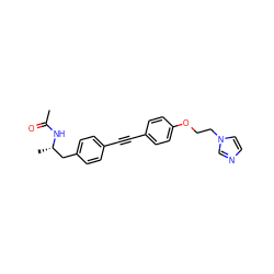 CC(=O)N[C@@H](C)Cc1ccc(C#Cc2ccc(OCCn3ccnc3)cc2)cc1 ZINC000113411703