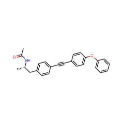 CC(=O)N[C@@H](C)Cc1ccc(C#Cc2ccc(Oc3ccccc3)cc2)cc1 ZINC000113410520