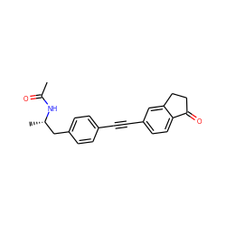 CC(=O)N[C@@H](C)Cc1ccc(C#Cc2ccc3c(c2)CCC3=O)cc1 ZINC000169706190