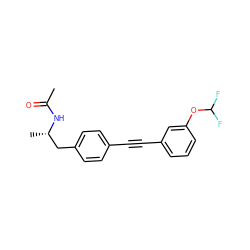 CC(=O)N[C@@H](C)Cc1ccc(C#Cc2cccc(OC(F)F)c2)cc1 ZINC000113409330