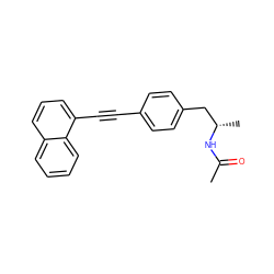 CC(=O)N[C@@H](C)Cc1ccc(C#Cc2cccc3ccccc23)cc1 ZINC000113411335